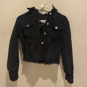 black corduroy jacket cropped